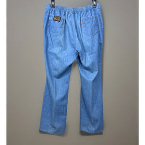 Vintage 1970s Levi’s 605-8 Elastic Waist Jeans Made in USA 40x32 (31) Orange Tab